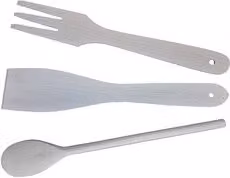 Set cucina Caper in legno naturale 3 pezzi color marrone e beige Art 72 3E