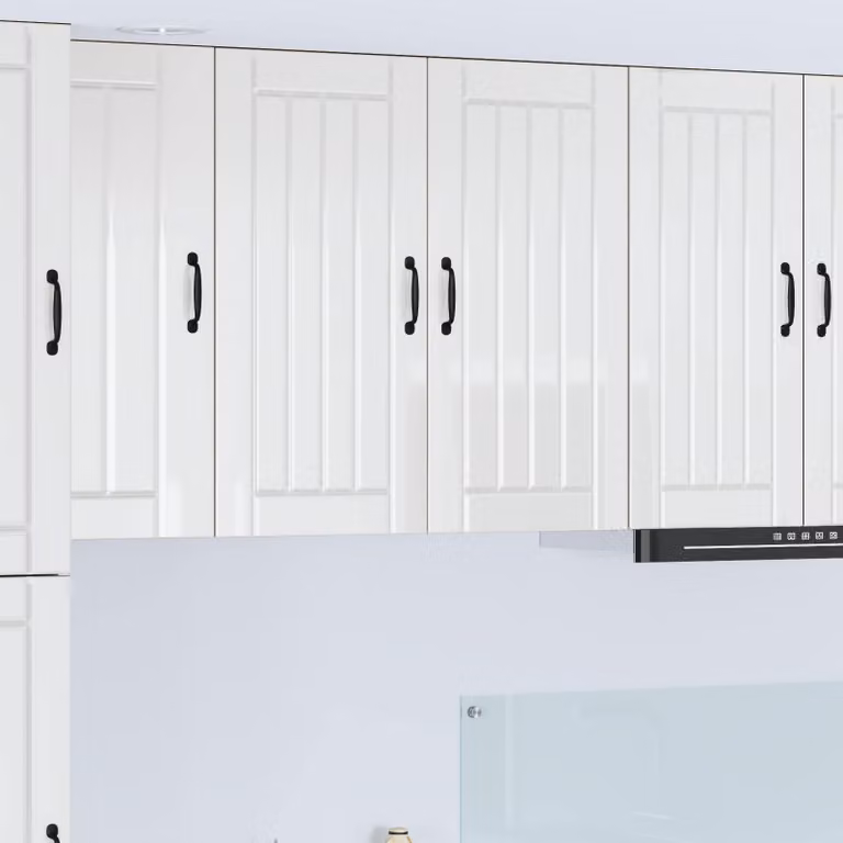 vidaXL Armadietto a muro LUCCA Bianco Lucido L: 80 cm, P: 31 cm, H: 80 cm