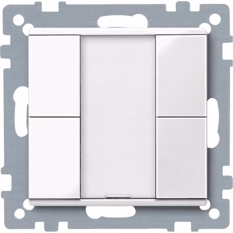 Schneider Electric Pulsante doppio plus, bianco polare lucido, sistema M MTN617219