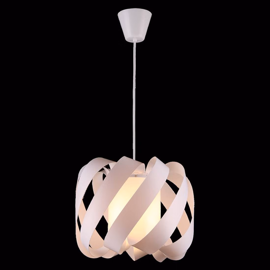 Lampada a sospensione MESH 1xE27/40W bianco L:37cm L:37cm H:110cm dimmerabile