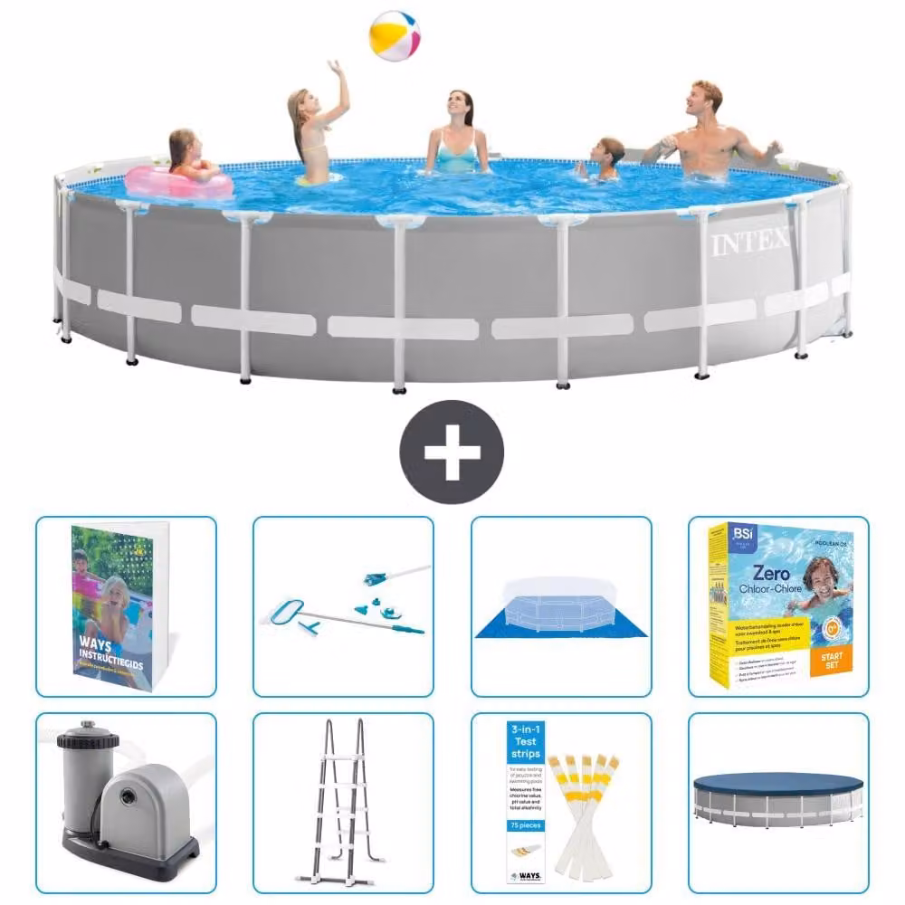Struttura per piscina a forma di prisma - 549x122 cm - composta da 7 elementi - modello S550