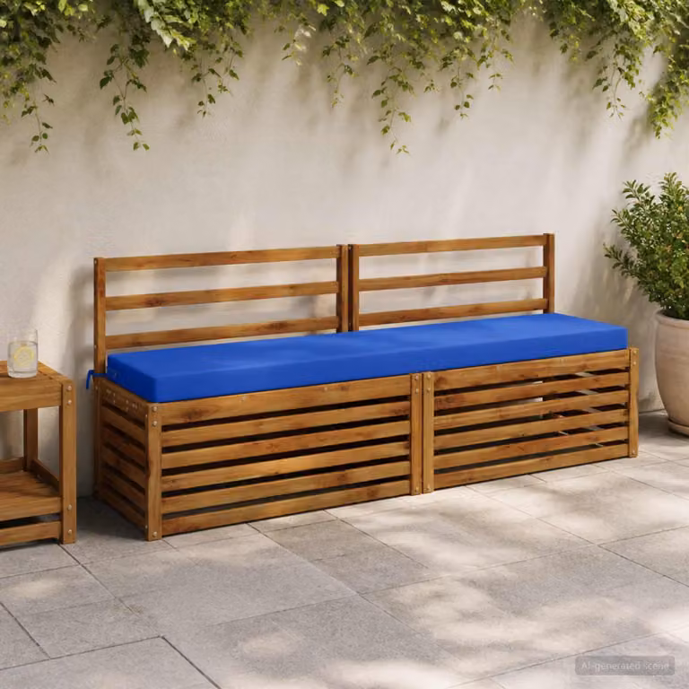Cuscino per panchina vidaXL SOEST blu reale in poliestere con rivestimento rimovibile e resistenza ai raggi UV