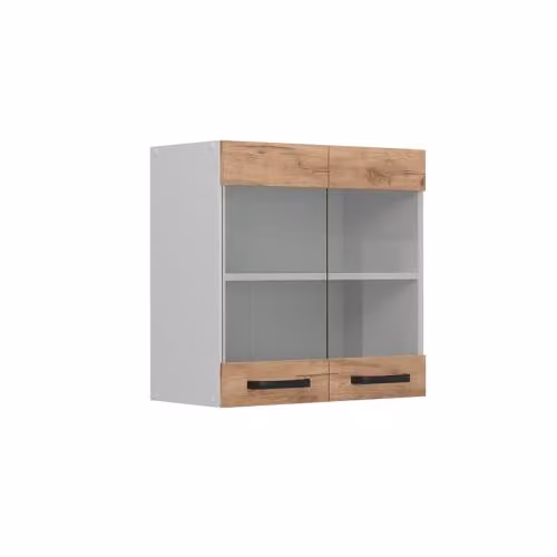 Vicco Mobile da cucina in vetro R-Line, Rovere dorato, 60 cm