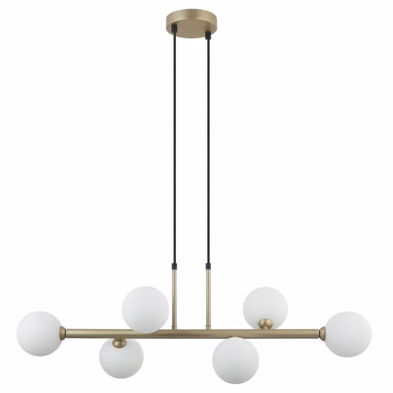 Italux Olbia lampadario moderno in oro PND-38679-6-FGD+WH