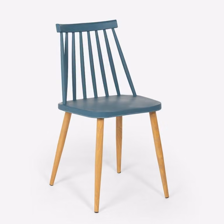 Sedia per cucina sala da pranzo in polipropilene in stile classico Toutou - Blu