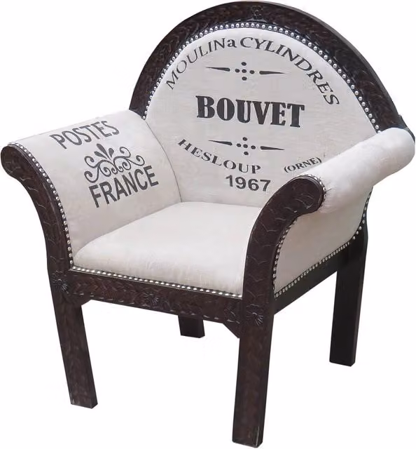 Poltrona imbottita bianca 89x61x100h
