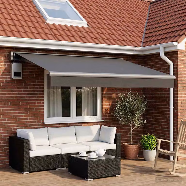 Telo di ricambio per tenda da sole vidaXL in poliestere, colore grigio antracite, L: 480 cm x H: 295 cm