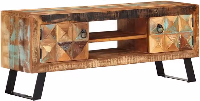 Mobile TV | Armadietto TV | Mobile Porta TV 112x30x45 cm in Legno Massello di Recupero
