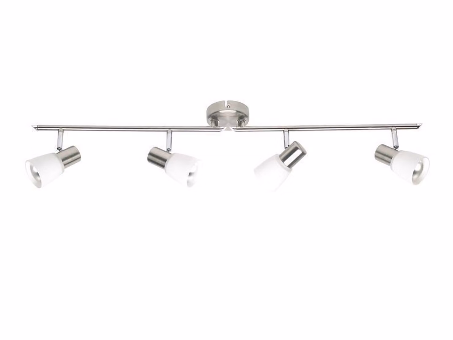 Lampada da soffitto in metallo e vetro