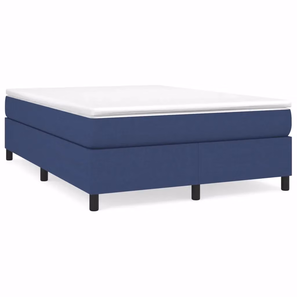 Struttura Letto a Rete a Molle Giroletto Blu in Tessuto L/P/H: 140 x 190 cm – 2