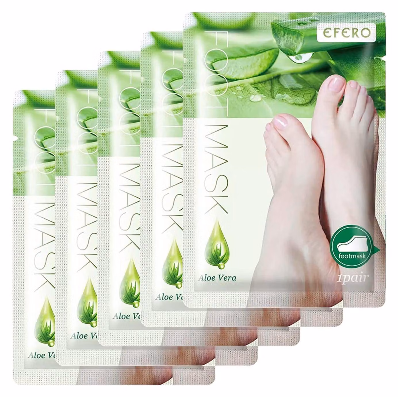 Maschera per i piedi all'Aloe Vera per una pelle morbida
