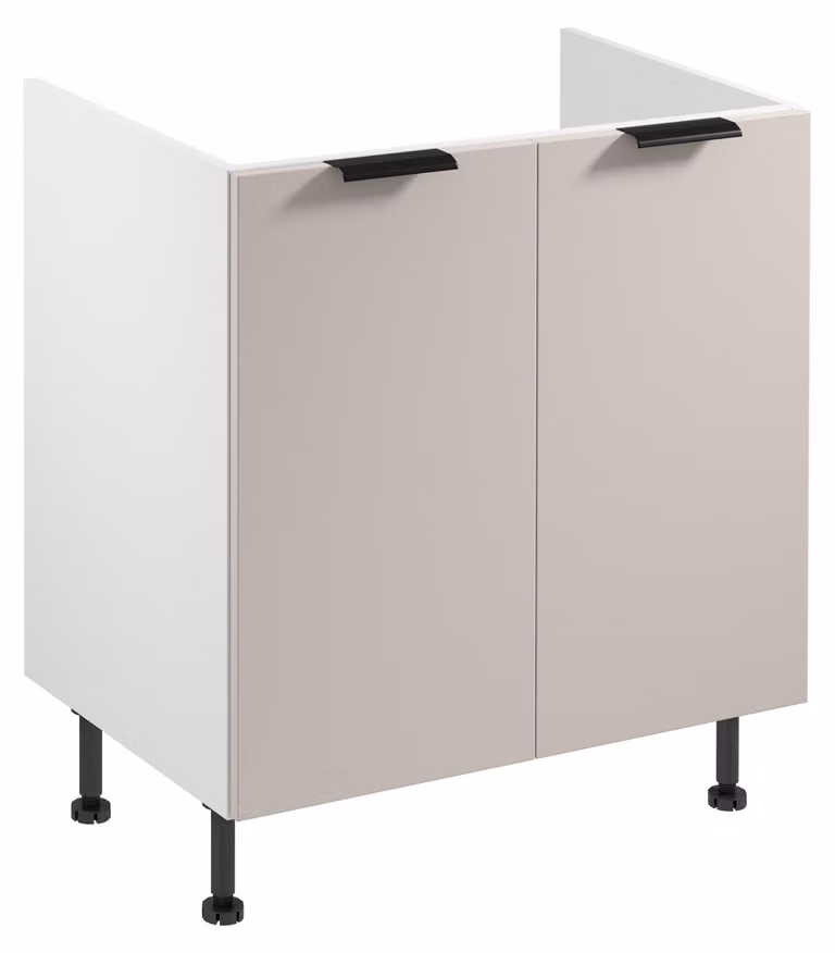 Mobile sottolavabo SALERNO - larghezza 80 cm, bianco/beige