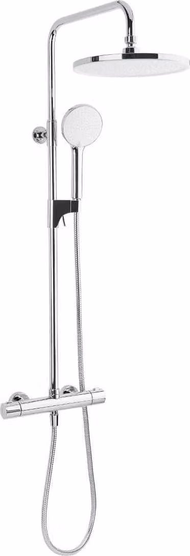 SAT Sistema doccia a pioggia con miscelatore termostatico soffione 25,4 cm, cromo