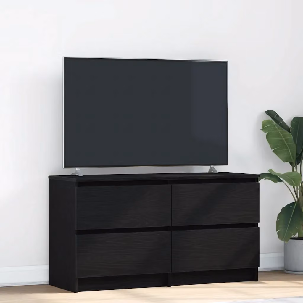 Mobile TV moderno DESIGN IN in legno multistrato nero, L 100 cm x P 35 cm x H 54 cm – 2