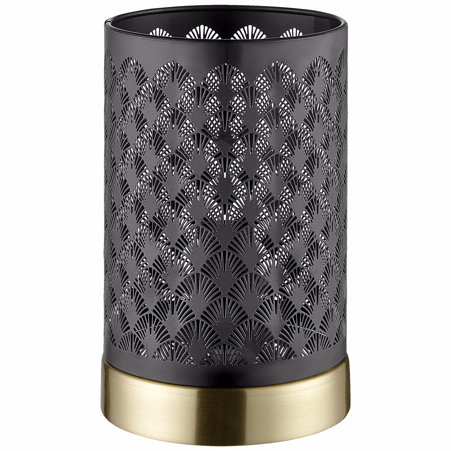Lampada da comodino, interruttore, altezza 19cm, Ø 12cm, E14, max. 42W, metallo
