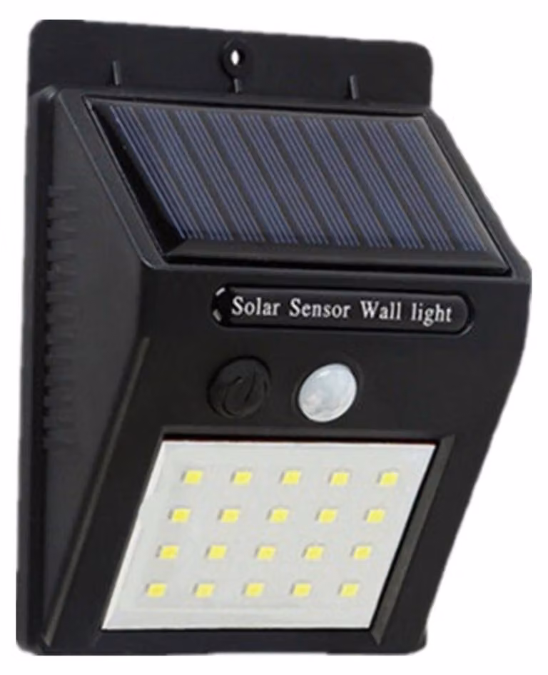 Lampada solare da esterno a parete, colore nero, modello MP4816, marca Myers Power