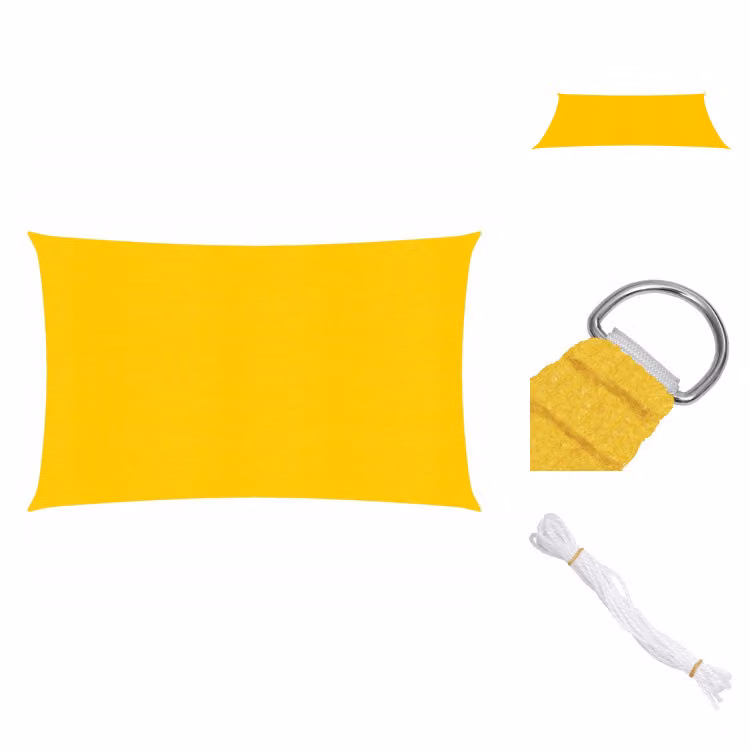 vidaXL Tenda da sole 160 g/m² Giallo 2x4 m HDPE - Ombrelloni e tende da sole