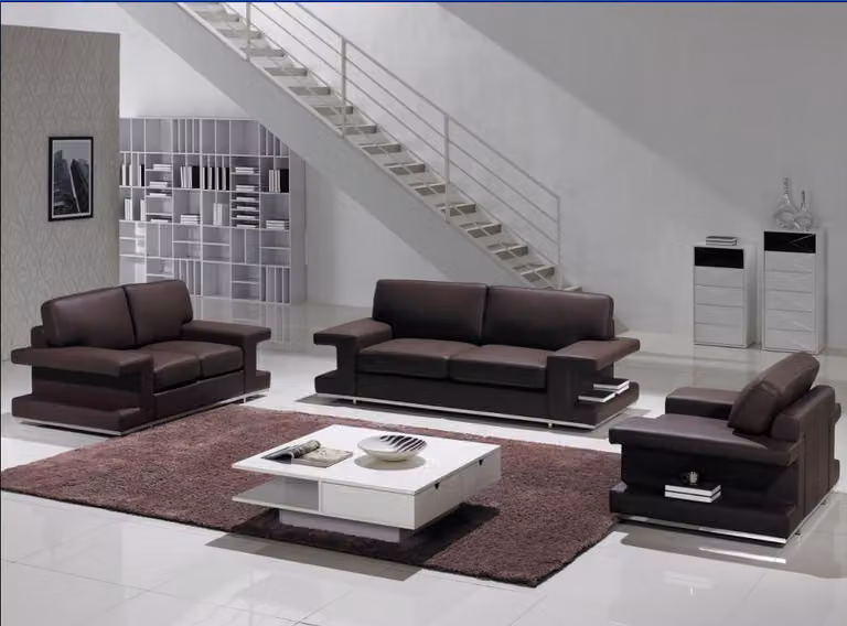 Ledersofa Wohnlandschaft 3+2+1 Sitz Garnitur Design Couch Modern Sofa jvmoebel ®