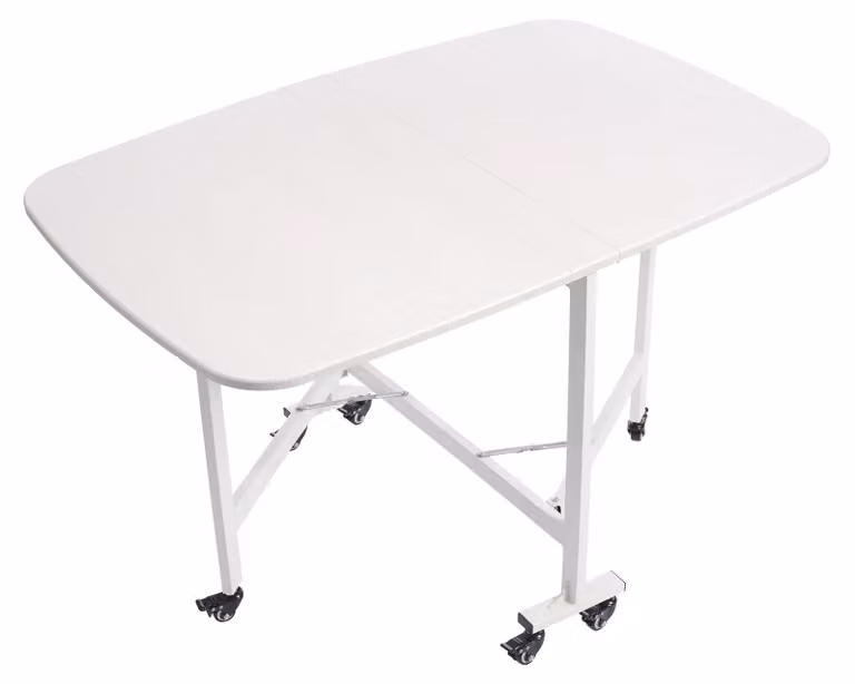 Tavolo da pranzo multifunzionale - Tavolo pieghevole da giardino - 6 ruote - Struttura in metallo - Adatto per balcone, terrazza, caffè - Dimensioni: 120x80x75 cm - Capacità di carico: 100 kg