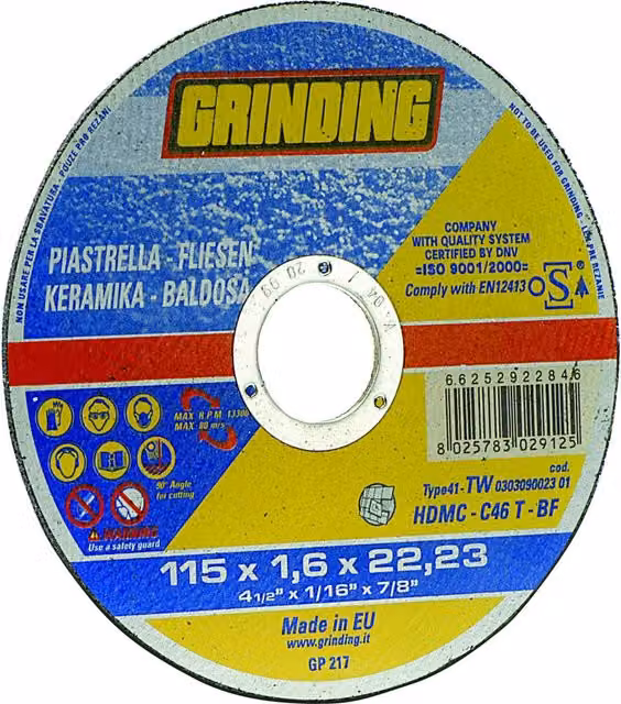 Disco Abrasivo Piano per Edlizia Ø Mm 230 x 1 9X22 23 25 Pezzi Grinding