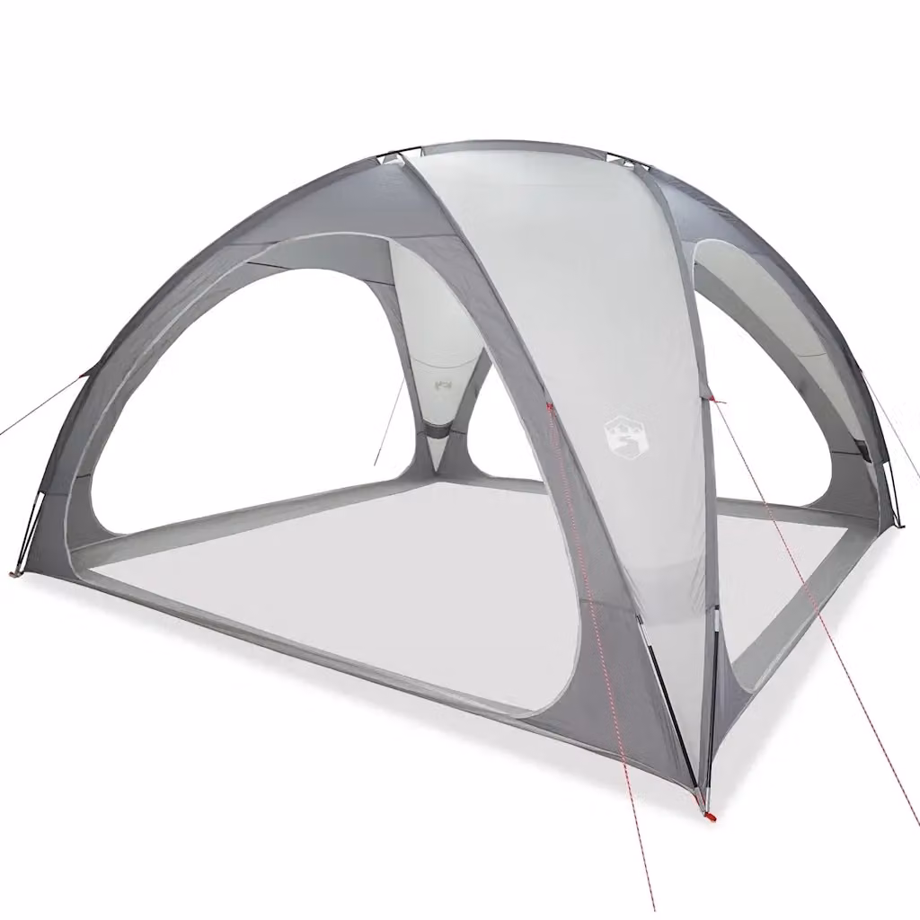Tenda da campeggio a cupola impermeabile grigia per adulti in poliestere e fibra di vetro L/P/H: 435 x 244 x 11 cm – 2