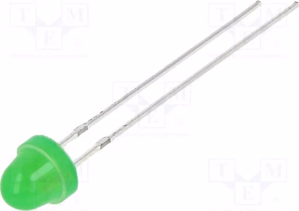 2 LED, 750÷1120 mcd, 20 mA, 100°, 5 mm, verde, 2,8÷3,6 V, OSG5DA61A4A. Diodi LED a montaggio superficiale (SMD), 5 mm
