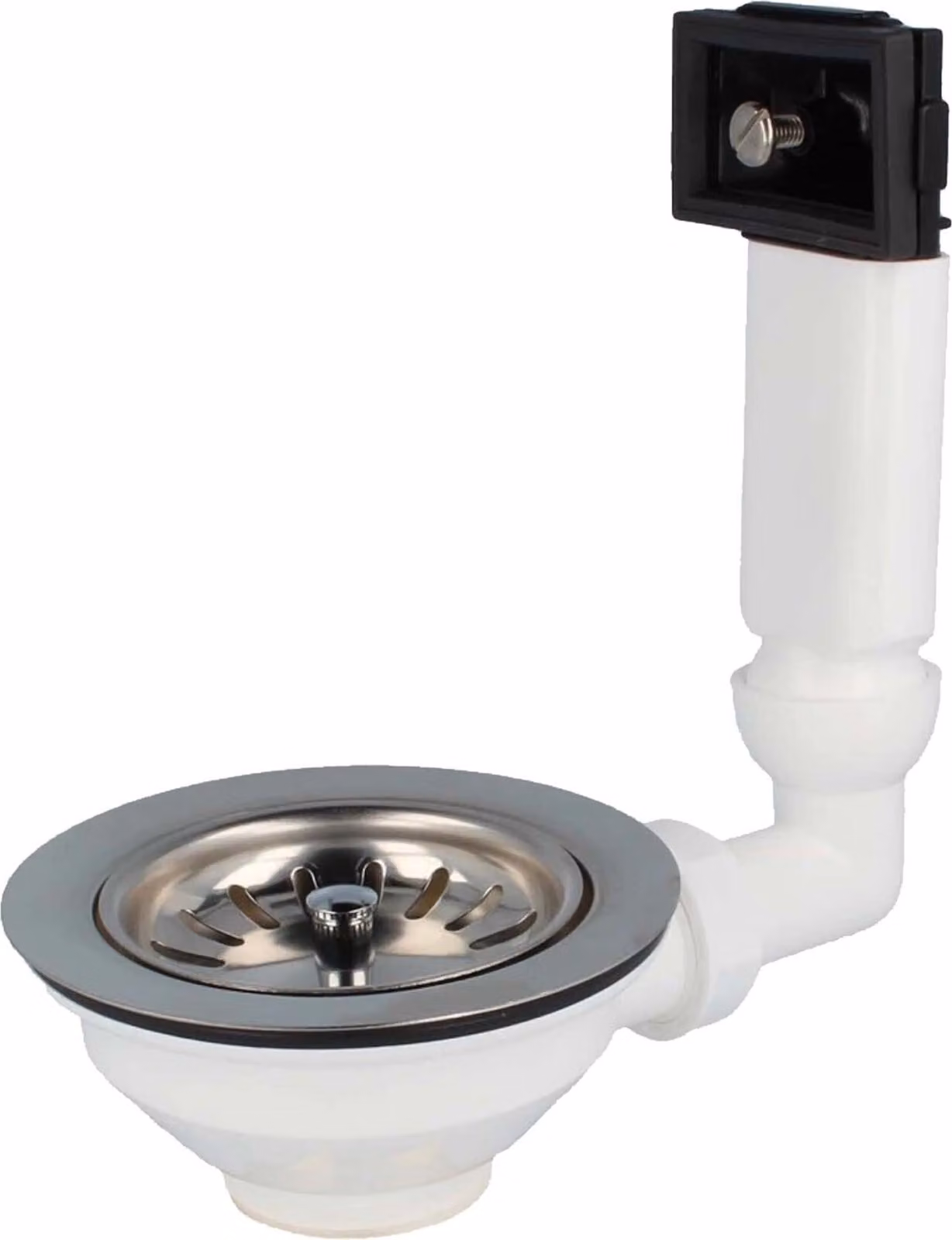 tecuro valvola di scarico per lavello Ø 114 mm (3 1/2 inch) con troppopieno 38x64 mm