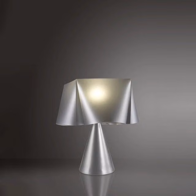 Lampada da scrivania moderna Wanda Polilux Linea Zero argento con attacco E14 – 1
