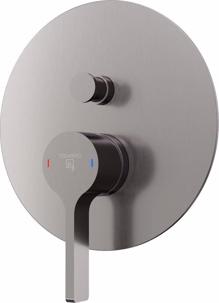 Steinberg Série 280 Mélangeur douche/bain, Set de finition, encastré, 2 consommateurs, rond, 28021033BGM, 28021033BGM