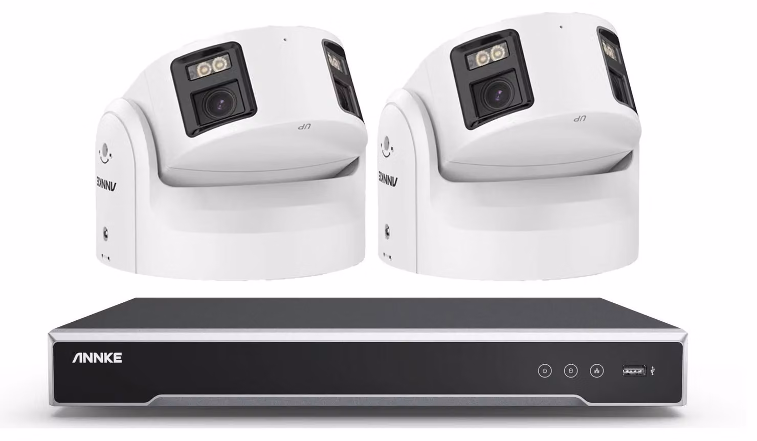 Sistema di sicurezza: NVR a 8 canali con 2 telecamere IP, risoluzione 8MP 4K e grado di protezione IP67 (resistente all'acqua)