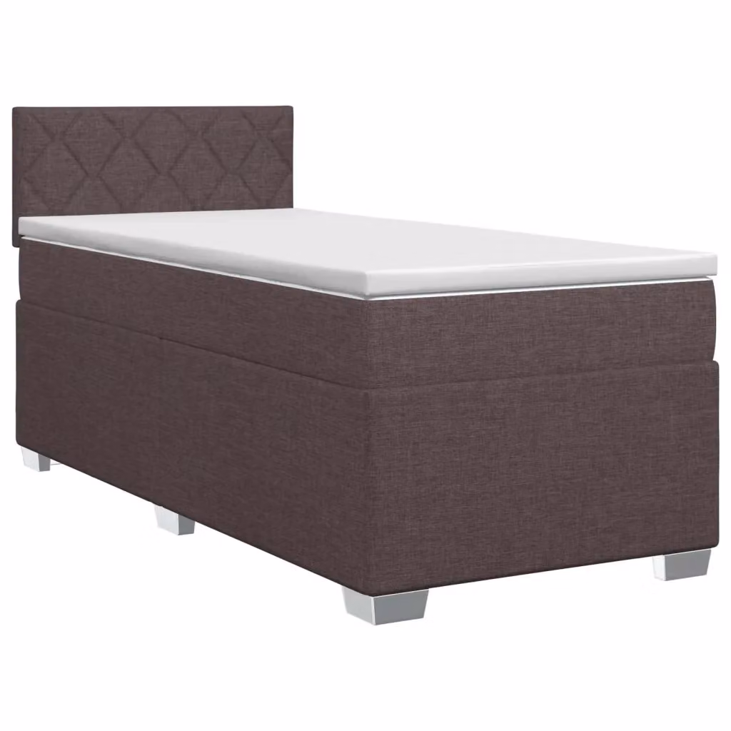 Letto box spring con materasso ibrido vidaXL Marrone e Bianco L/P: 80 x 200 cm – 2