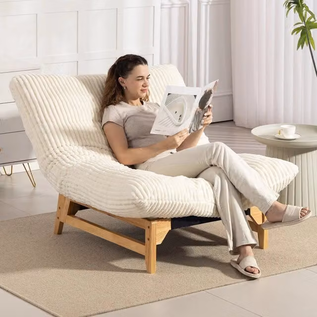 Poltrona Imbottita Tessuto ¨C Minimal ¨C Grigio Scuro Soggiorno Camera Schienale 70x80x90