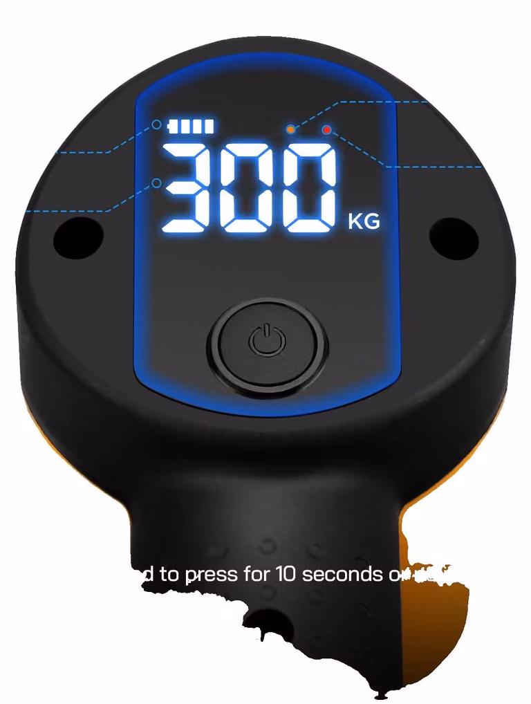 Sollevatore a vuoto elettrico, capacità di sollevamento 300 kg, diametro 27 cm, batteria 4500 mAh, autonomia di 10 ore, display LCD
