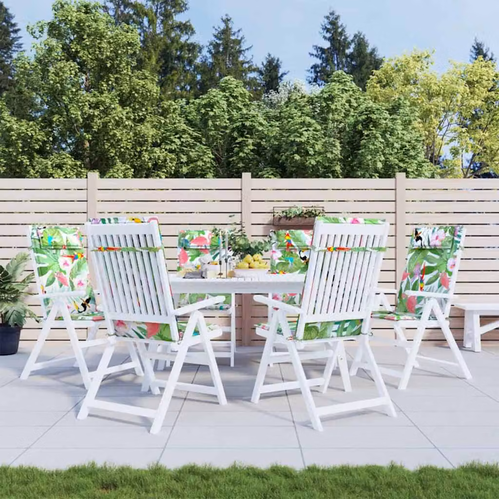 Set di 6 cuscini per sedia con schienale alto vidaXL multicolore in tessuto Oxford impermeabile e traspirante
