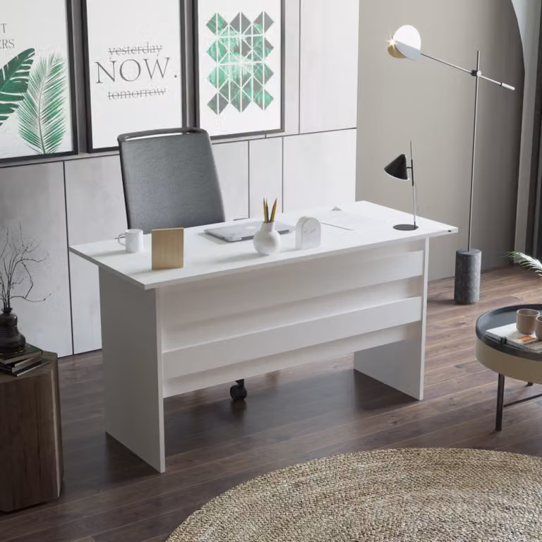 Skye Decor, Vo1-W, scrivania, 100 % MELAMINE COATED SLIPBOARD, bianco, 140 x 60 x 73,8 cm