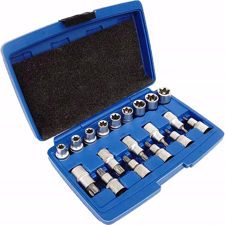 Set di bussole torx 19el./argento