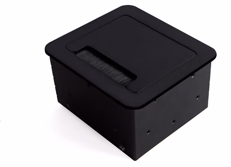 Emuca Multipresa da scrivania, 2 USB +1 HDMI + 1 presa EU, 145x130 mm, Nero