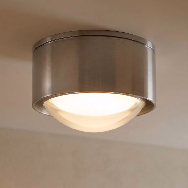 Top Light Plafoniera soffitto Puk, dimmerabile, Alluminio / Grigio / Zincato, Corridoio, Metallo, Moderno, Plafoniera