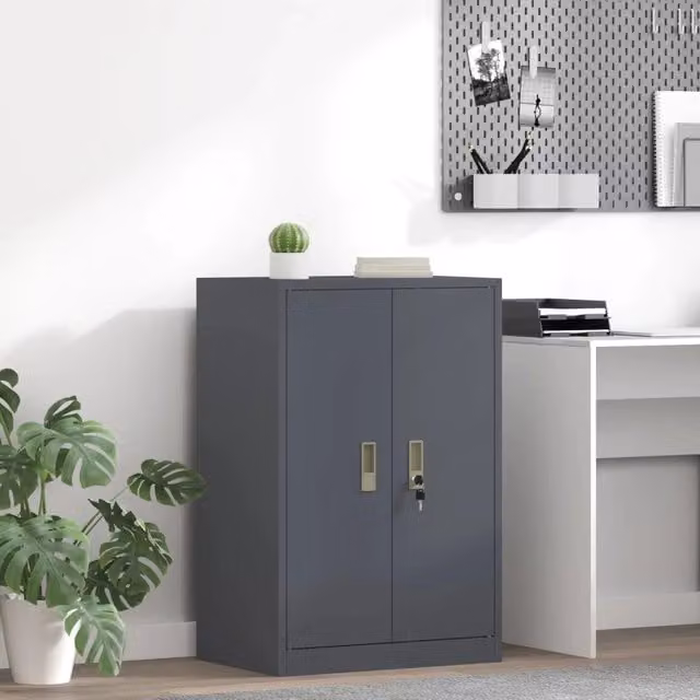 Armadio Antracite 60 x 40 x 90 cm Acciaio 891726