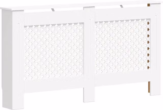 Copertura per radiatore moderna in MDF bianca L: 152 cm, P: 19 cm, H: 81,5 cm CFW9642364