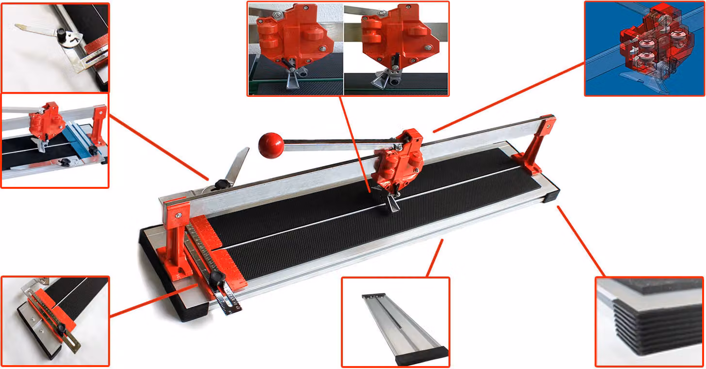 Tagliapiastrelle, lunghezza 1200 mm. Macchina per tagliare piastrelle. Tagliapiastrelle manuale