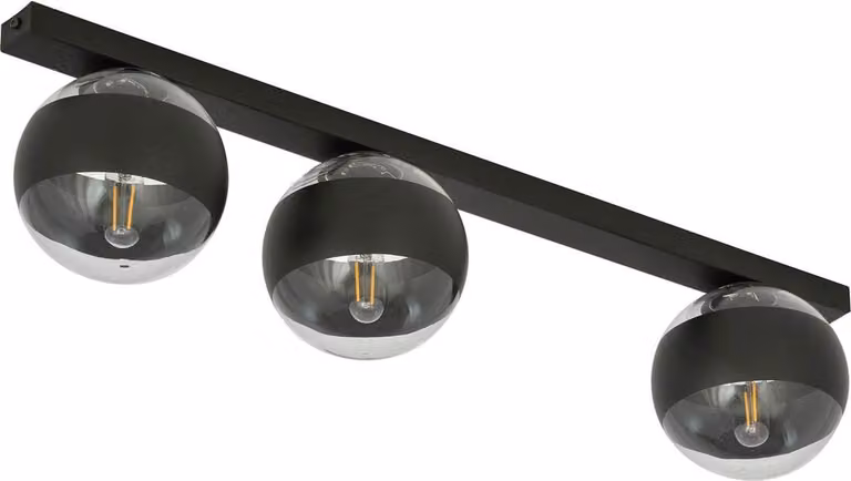 Lampada da soffitto Emibig 3xE14 40W FIT 3 NERO/RIGHE 1123/3