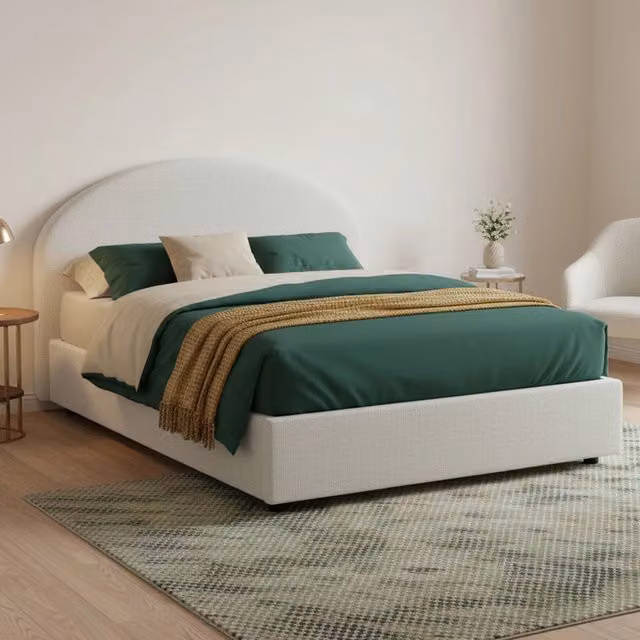 Letto Acy Talamo Italia Piazza e Mezza con Materasso Incluso, Bianco, L/P: 120 x 200 cm