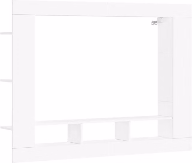 Mobile TV da parete moderno HELLOSHOP26 in legno composito bianco L 152 cm x P 22 cm x H 113 cm