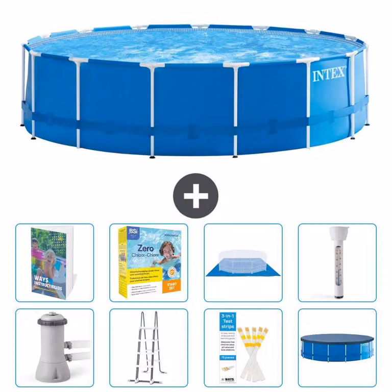 Piscina fuori terra autoportante - 457x122 cm - 7 pezzi - Modello S532