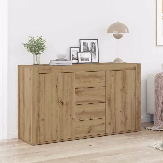 Credenza moderna vidaXL in rovere marrone L: 120 cm, P: 36 cm, H: 69 cm – 1