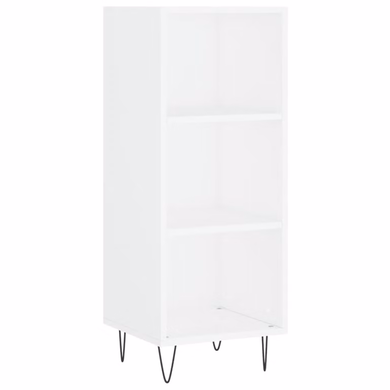 Credenza Bianca 34,5x32,5x90 cm in Legno Multistrato