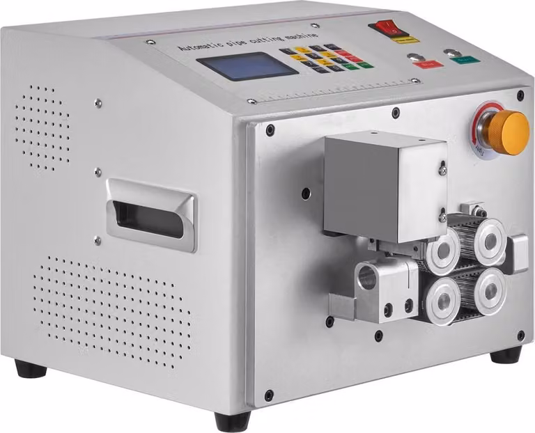 Taglierina automatica per tubi termorestringenti, macchina automatica per il taglio di tubi con display LCD, diametro di taglio 1 mm-20 mm, lunghezza di taglio 0,1 mm-99999,9 mm, ideale per tubi in PVC PE, tubi in silicone, tubi per acqua dolce