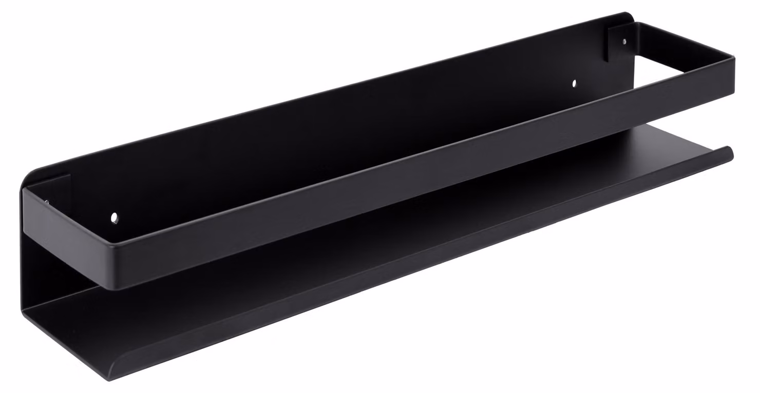Mensole da bagno Megara, modello Loft, 40 cm, colore nero