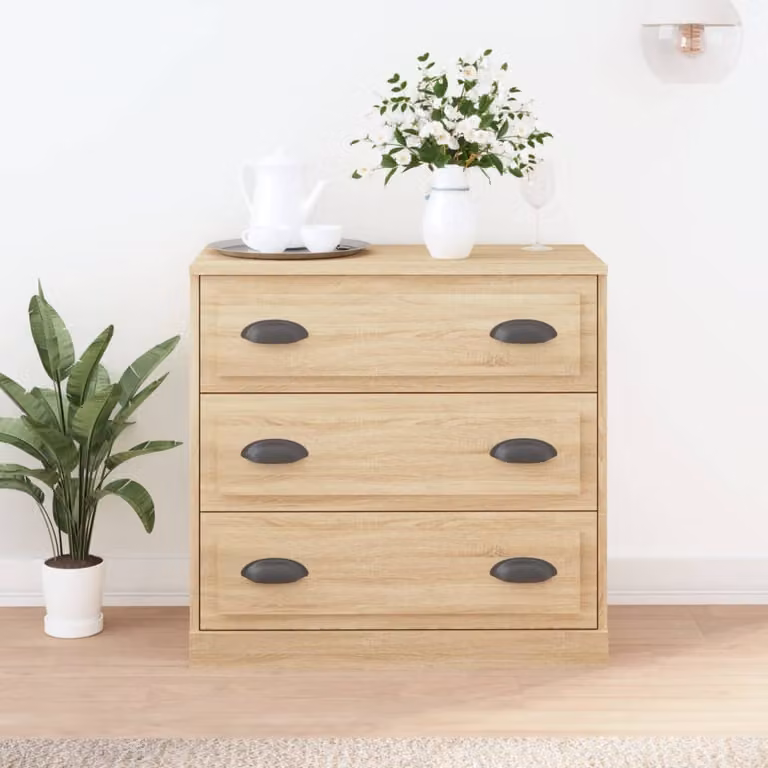 Credenza vidaXL in Rovere Sonoma e Legno Multistrato, Colore Marrone, L 70 cm x P 35,5 cm x H 67,5 cm